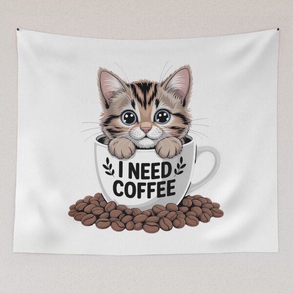Item preview, Cute Cat Sitting in Coffee Cup Kitten Lover Kitty designed and sold by TrinaEspinoza.