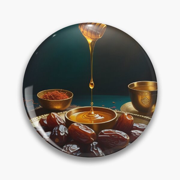 Item preview, Dates and Honey Still Life | Modern Desert Noir | Dark Fine Art Print designed and sold by GoldenVerseArt.