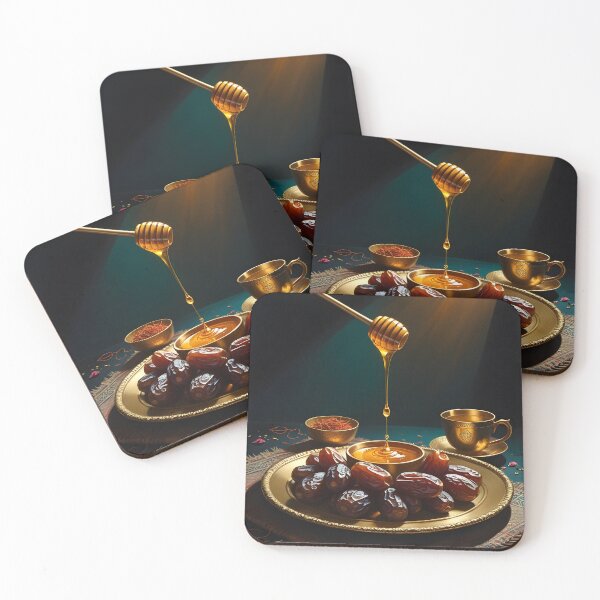Item preview, Dates and Honey Still Life | Modern Desert Noir | Dark Fine Art Print designed and sold by GoldenVerseArt.