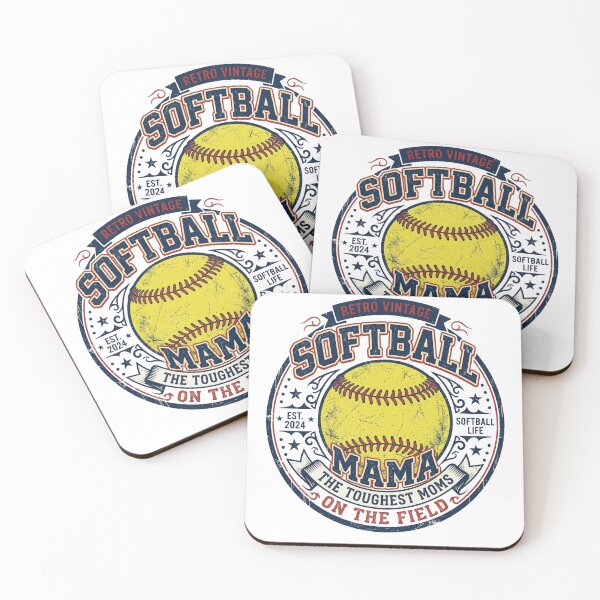 Item preview, Retro Softball Mama – Vintage Softball Mom Design designed and sold by PlumArtDesign.