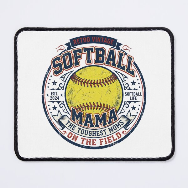 Item preview, Retro Softball Mama – Vintage Softball Mom Design designed and sold by PlumArtDesign.