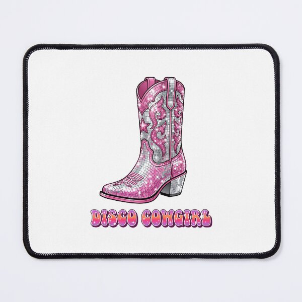 Item preview, Aesthetic Bachelorette and Disco Cowgirl Mirror Boot designed and sold by SplashTastic.