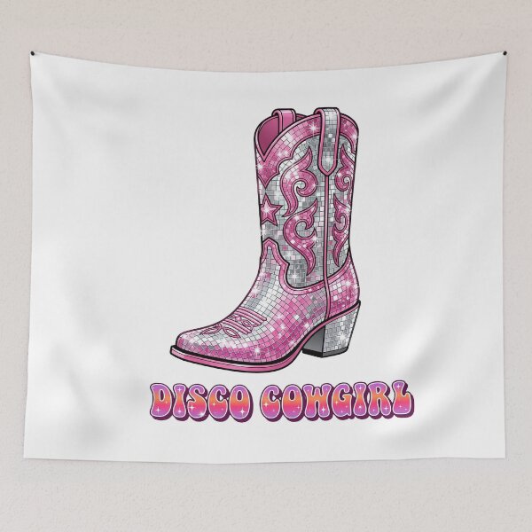 Item preview, Aesthetic Bachelorette and Disco Cowgirl Mirror Boot designed and sold by SplashTastic.