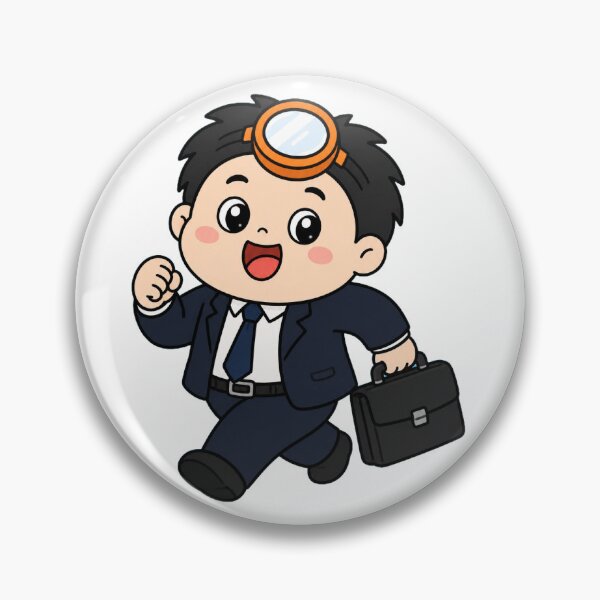 Item preview, KOREA HAENAM - Cute Chibi Office Worker Commuting Sticker designed and sold by KOREA-HAENAM.