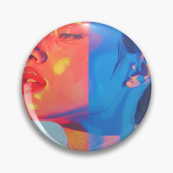 Item preview, Bold Neon woman Portrait with Vibrant Colors designed and sold by BetweenForms.