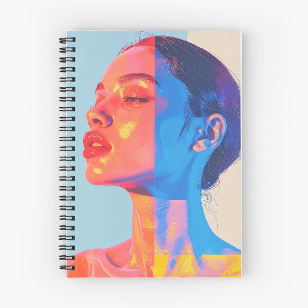 Item preview, Bold Neon woman Portrait with Vibrant Colors designed and sold by BetweenForms.