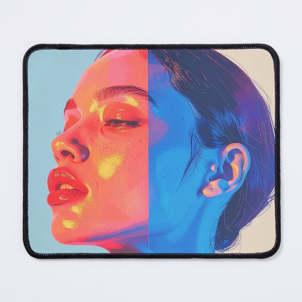 Item preview, Bold Neon woman Portrait with Vibrant Colors designed and sold by BetweenForms.