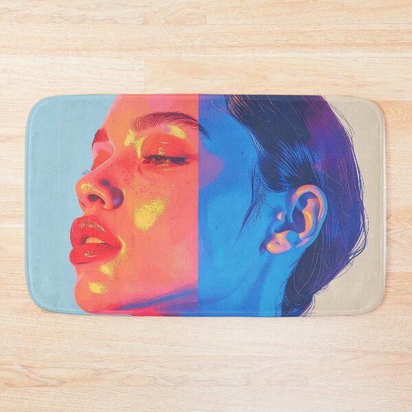 Item preview, Bold Neon woman Portrait with Vibrant Colors designed and sold by BetweenForms.