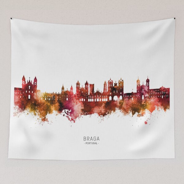Item preview, Braga Portugal Skyline designed and sold by ArtPrints.