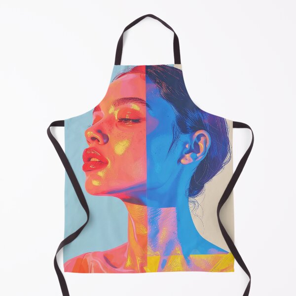 Item preview, Bold Neon woman Portrait with Vibrant Colors designed and sold by BetweenForms.