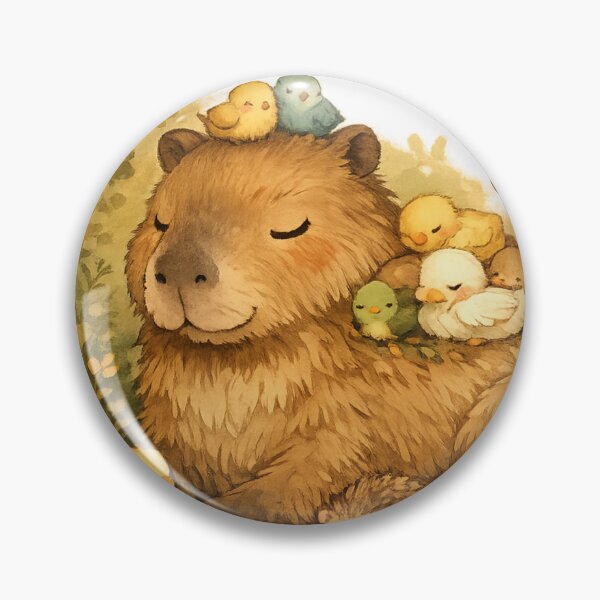 Item preview, Capybara Friends Wholesome Animal Group – Cute Storybook Illustration | Heartwarming Nature Gift designed and sold by irfanshikh.