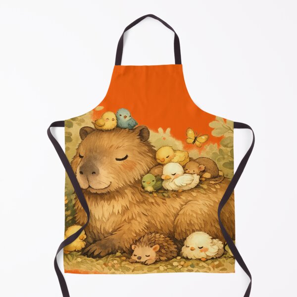 Item preview, Capybara Friends Wholesome Animal Group – Cute Storybook Illustration | Heartwarming Nature Gift designed and sold by irfanshikh.