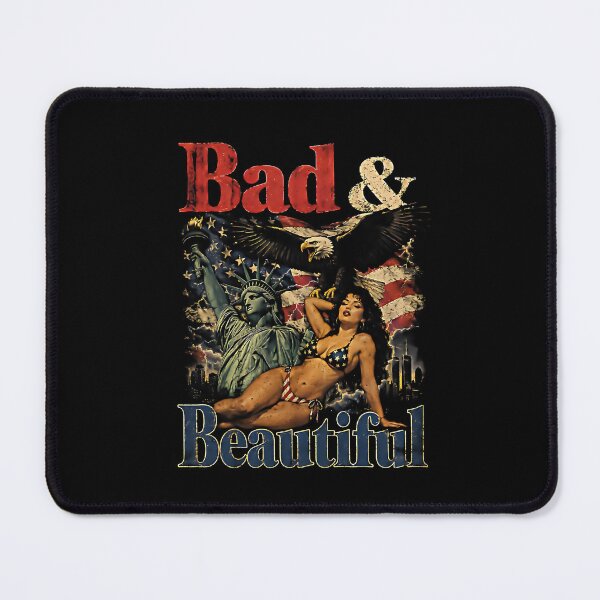 Item preview, Bad Beautiful American Eagle Statue Liberty Pin Up Woman Patriotic Retro designed and sold by graphixpolash.