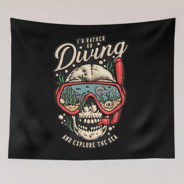 Item preview, 3D Design I'd Rather Go Diving and Explore the Sea designed and sold by EzequielBC.