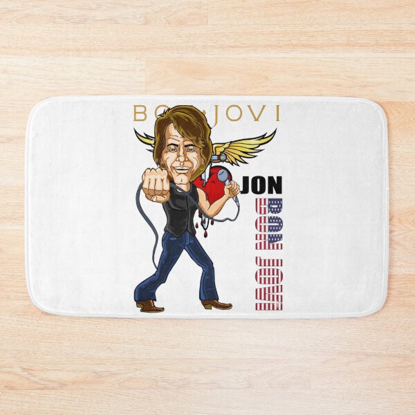 Item preview, Jon Bon Jovi Retro Rock Caricature Heart and Dagger Art designed and sold by shopmamabite.