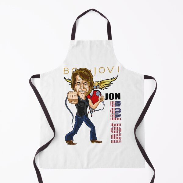 Item preview, Jon Bon Jovi Retro Rock Caricature Heart and Dagger Art designed and sold by shopmamabite.