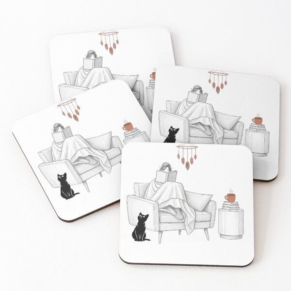 Item preview, Bookish Mama Reading Under Blanket Illustration designed and sold by EarthScience.