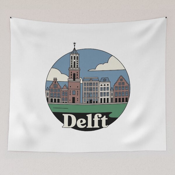 Item preview, Vintage Delft Netherlands Skyline Dutch Canal Houses designed and sold by k3rstman1.