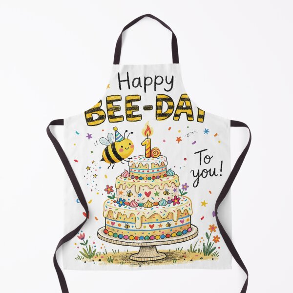 Item preview, Happy Bee Day Pun Cute 3D Cartoon 1st Birthday Cake Gift designed and sold by LunaPixelStudio.
