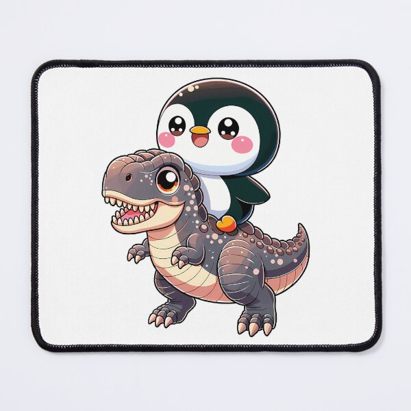 Item preview, Kawaii Penguin Riding T-Rex - Adventure Time Gunter designed and sold by bitter-rayjayi.