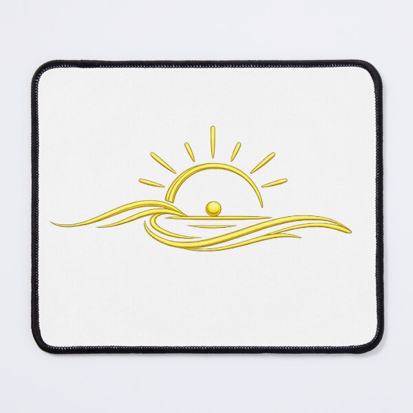 Item preview, Golden Sunrise Waves Logo | Elegant Ocean Sun Minimalist Line Art Design designed and sold by thesmilngnature.