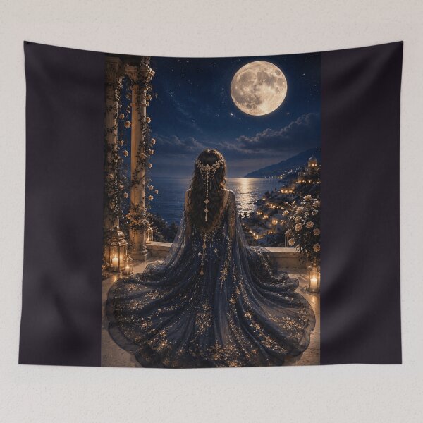 Item preview, Celestial Princess Under the Midnight Moon. designed and sold by KeerthiCuteFind.