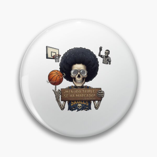 Item preview, Basketball Skeleton Afro Menudo Triple Graphic Art designed and sold by shopmamabite.