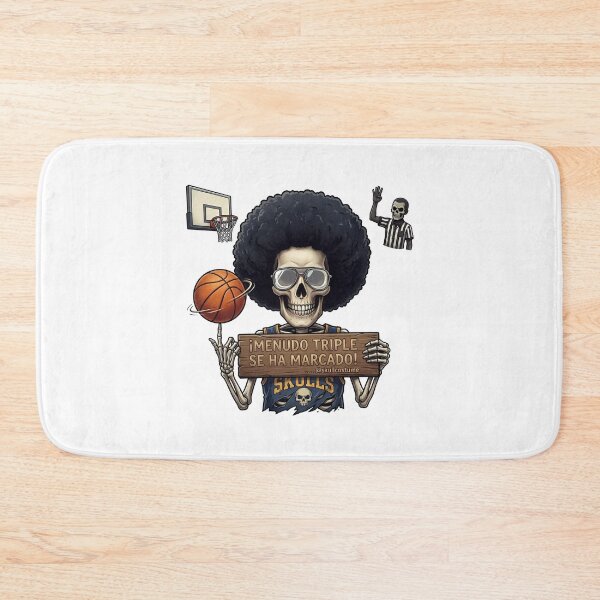 Item preview, Basketball Skeleton Afro Menudo Triple Graphic Art designed and sold by shopmamabite.