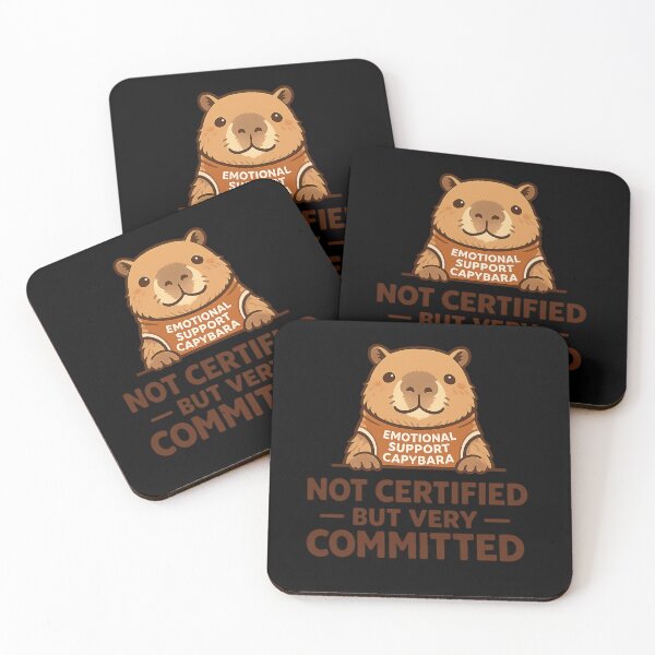 Item preview, Emotional Support Capybara Not Certified But Committed – Funny Mental Health Humor Art | ESA Gift designed and sold by irfanshikh.