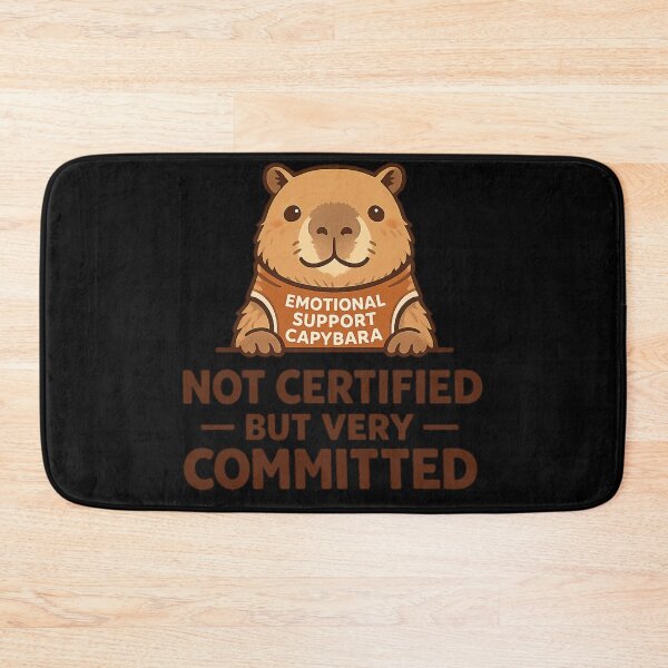 Item preview, Emotional Support Capybara Not Certified But Committed – Funny Mental Health Humor Art | ESA Gift designed and sold by irfanshikh.