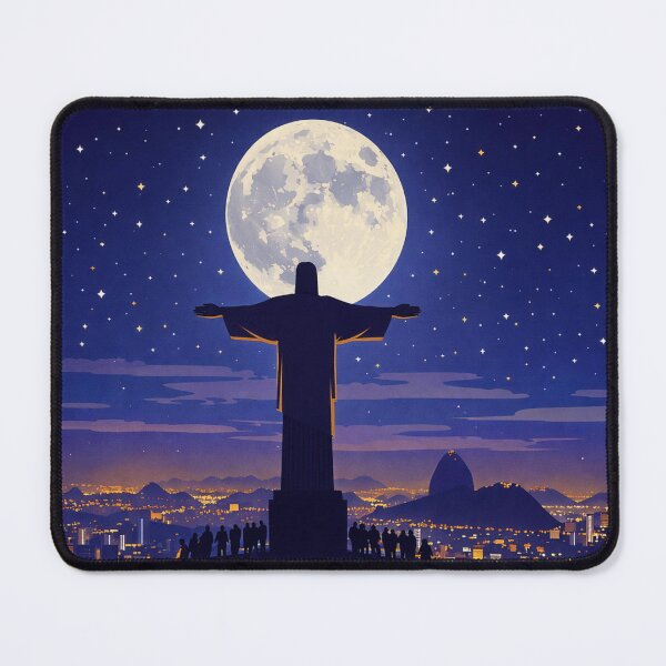 Item preview, Christ The Redeemer Moonlit Rio designed and sold by Creative_Canvas.