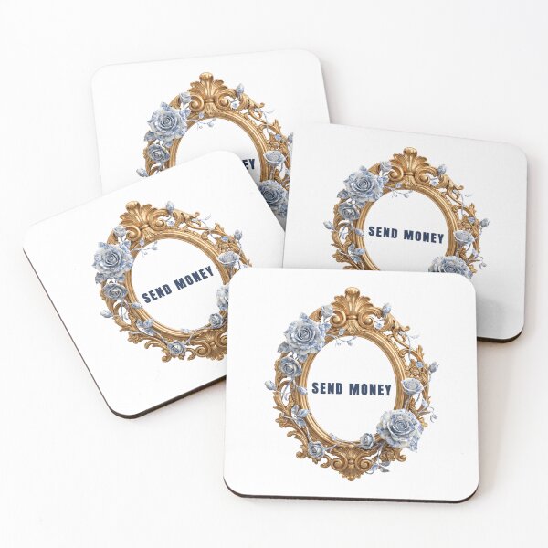 Item preview, Baroque Gold Frame Send Money Blue Roses designed and sold by JOCSTOCK.
