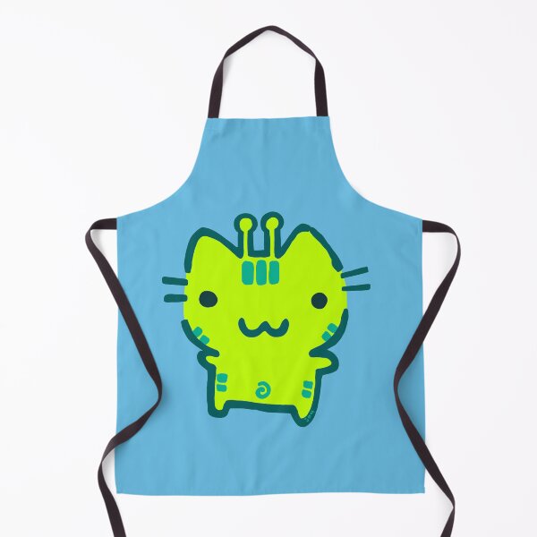 Item preview, Cute Green Alien Cat Doodle designed and sold by PickledjoArt.