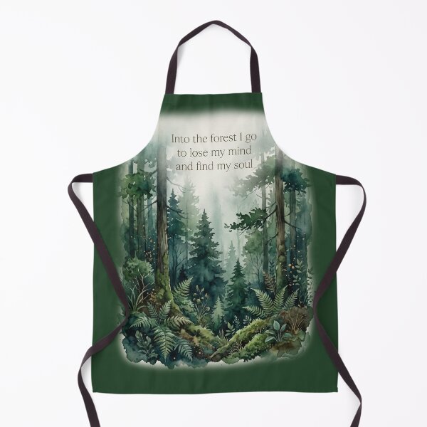 Item preview, Misty forest watercolor quote print botanical nature wall art designed and sold by icemanphotos.