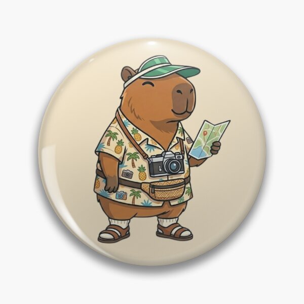 Item preview, Summer Capybara Explorer designed and sold by Ivy-Triggs.