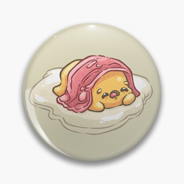 Item preview, Sleepy Fried Egg Guy with Bacon designed and sold by SketchesWSara.