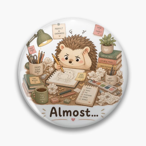 Item preview, Hedgehog Artist Perfectionist Burnout Mood designed and sold by Sadia  Jannat.