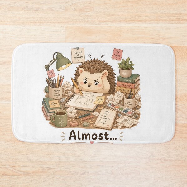 Item preview, Hedgehog Artist Perfectionist Burnout Mood designed and sold by Sadia  Jannat.