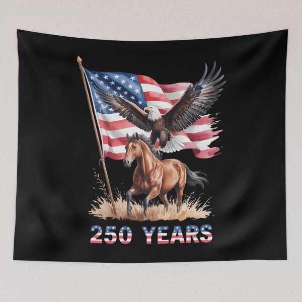 Item preview, USA 250th Anniversary Bald Eagle & Clydesdale Horse  designed and sold by TyraYoung.