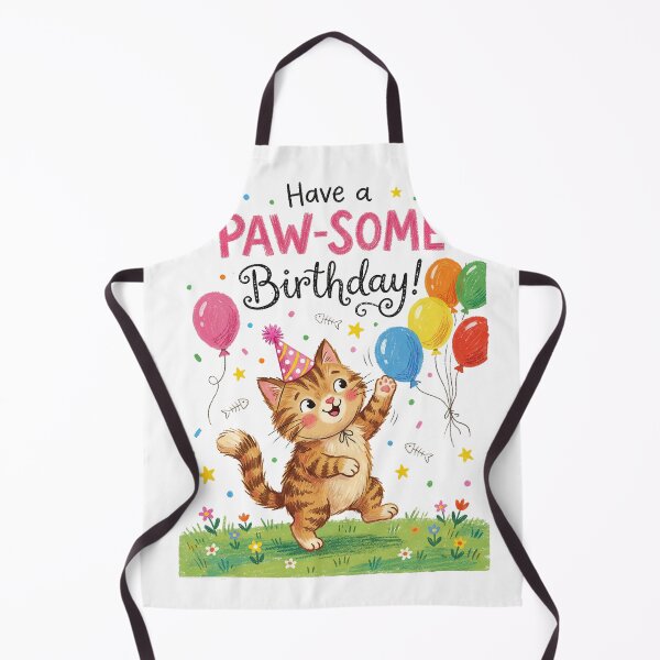 Item preview, Pawsome Pun Happy Birthday Cute 3D Cartoon Kitten Gift designed and sold by LunaPixelStudio.