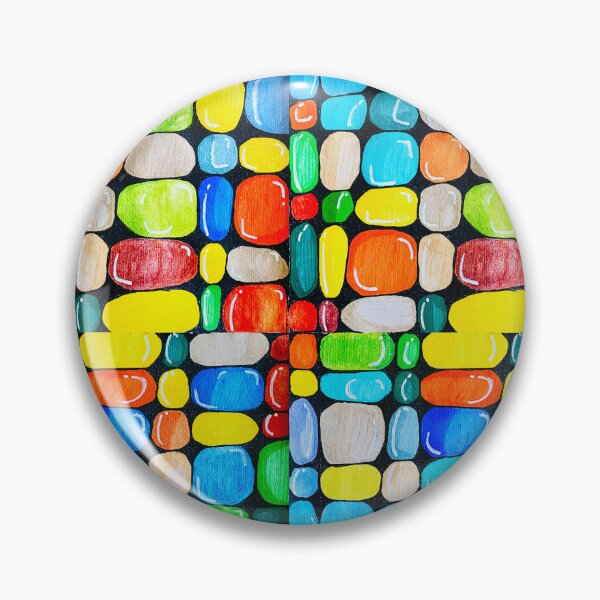 Item preview, Pebble abstract colourful design designed and sold by Stitched Stories.