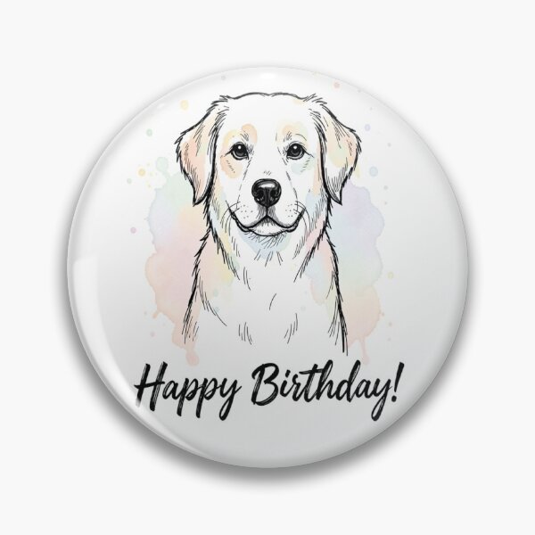 Item preview, Golden Retriever Birthday - Cute Watercolor Dog Portrait designed and sold by myforestfog.
