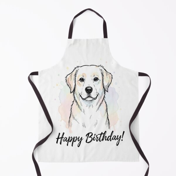 Item preview, Golden Retriever Birthday - Cute Watercolor Dog Portrait designed and sold by myforestfog.