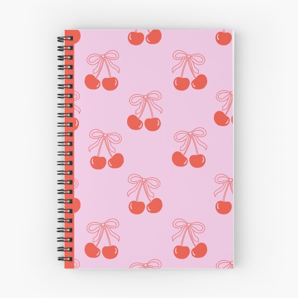 Artikelvorschau, Pink Cherry Bow Notebook Cover entworfen und verkauft von Magick Morgan.