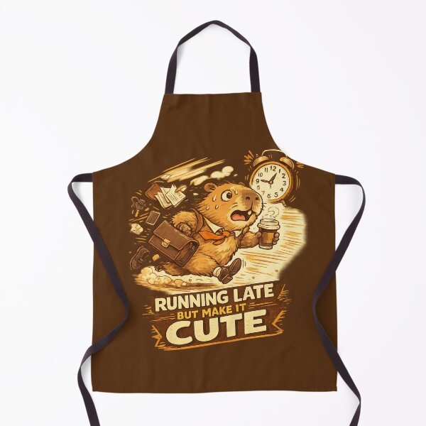 Item preview, Running Late But Make It Cute Capybara – Funny Relatable Chaos Art | Late Person Gift designed and sold by irfanshikh.