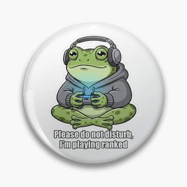 Item preview, Gamer Frog – “Do Not Disturb, I’m Playing Ranked” Cute Gaming Sticker designed and sold by ChaosNest.