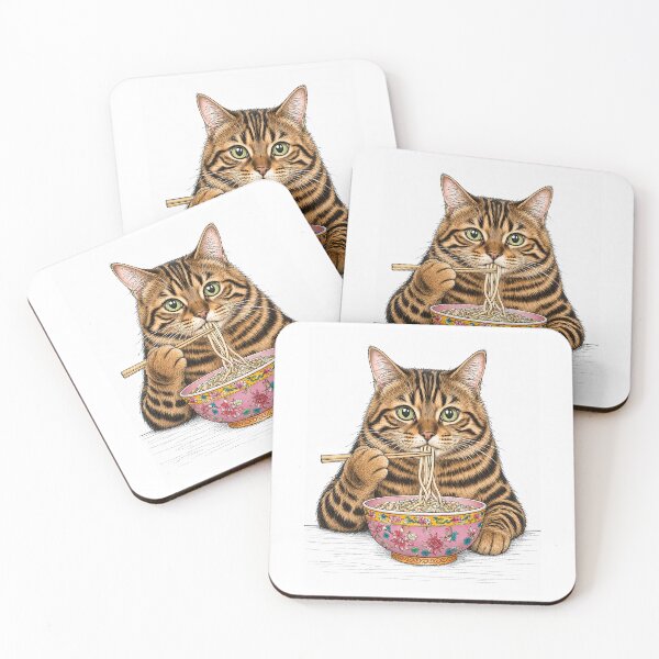 Item preview, Bengal Cat Eating Noodles designed and sold by Artistic Philip in Penang.