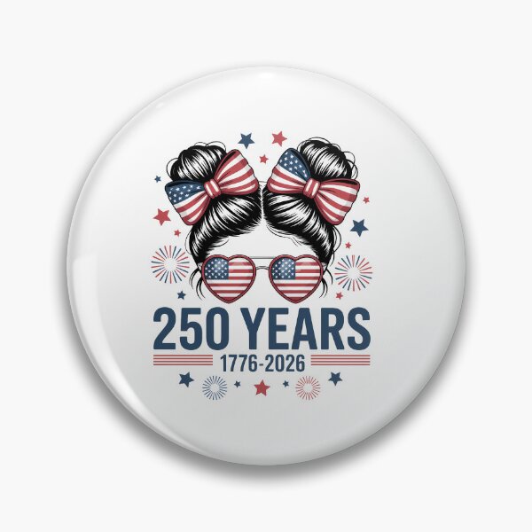 Item preview, USA 250th Anniversary Messy Bun Women Celebrate 1776 2026  designed and sold by TyraYoung.