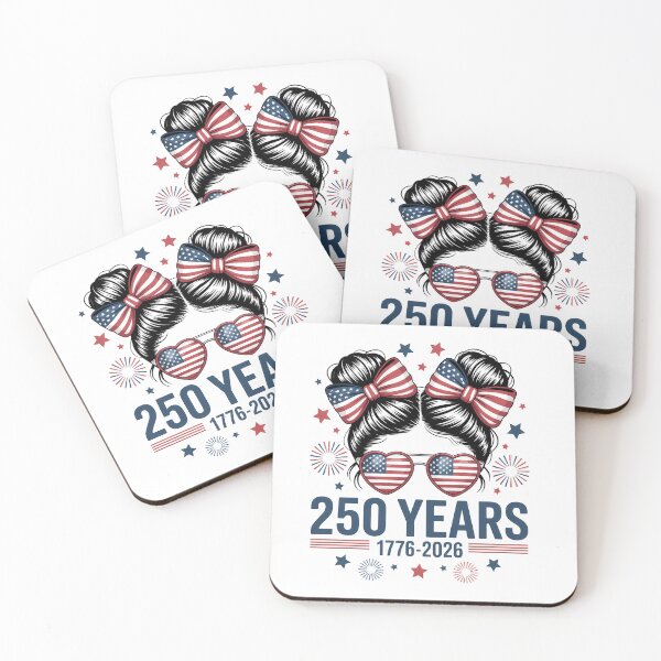 Item preview, USA 250th Anniversary Messy Bun Women Celebrate 1776 2026  designed and sold by TyraYoung.