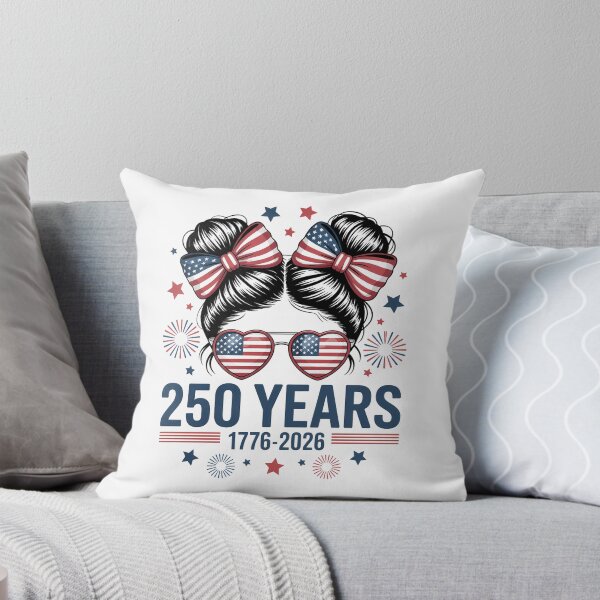 Item preview, USA 250th Anniversary Messy Bun Women Celebrate 1776 2026  designed and sold by TyraYoung.
